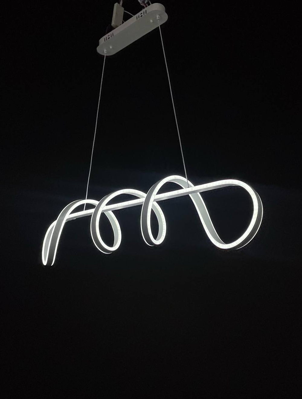 Люстра подвесная Lanbos светодиодная, 1 лампа LED, 128 Вт, до 20 кв м, белая