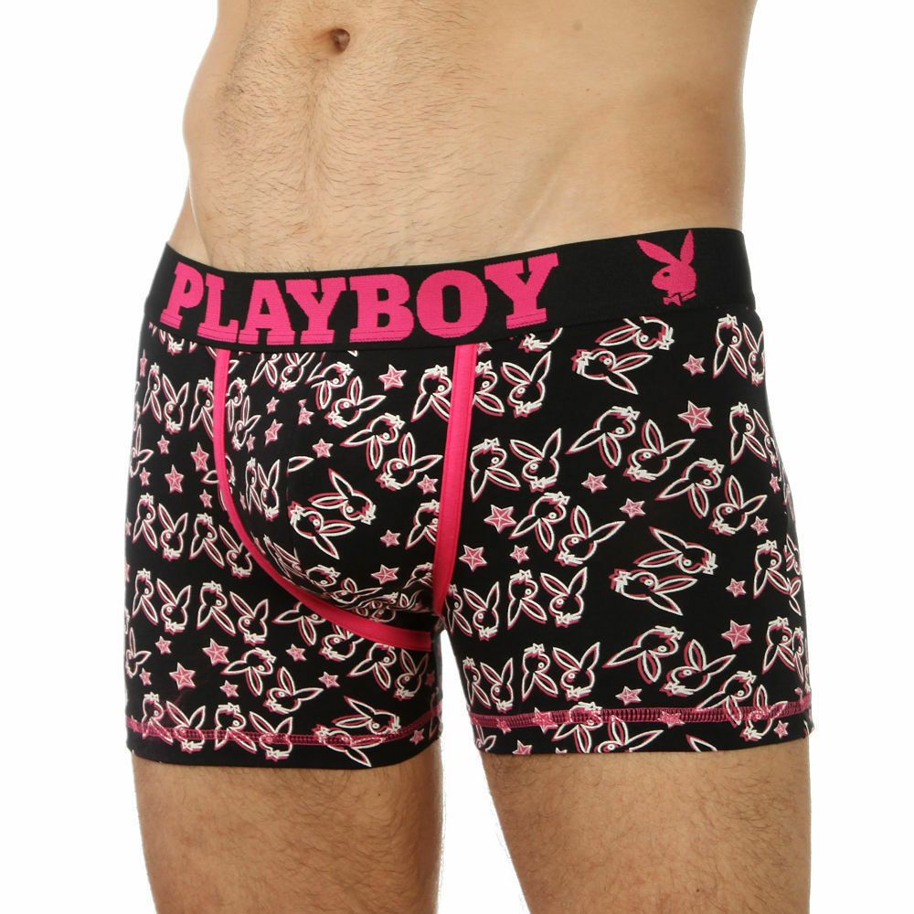 Мужские трусы боксеры PLAYBOY Black SALAT 22822