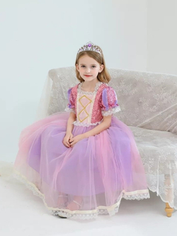 Платье принцессы Рапунцель с пайетками