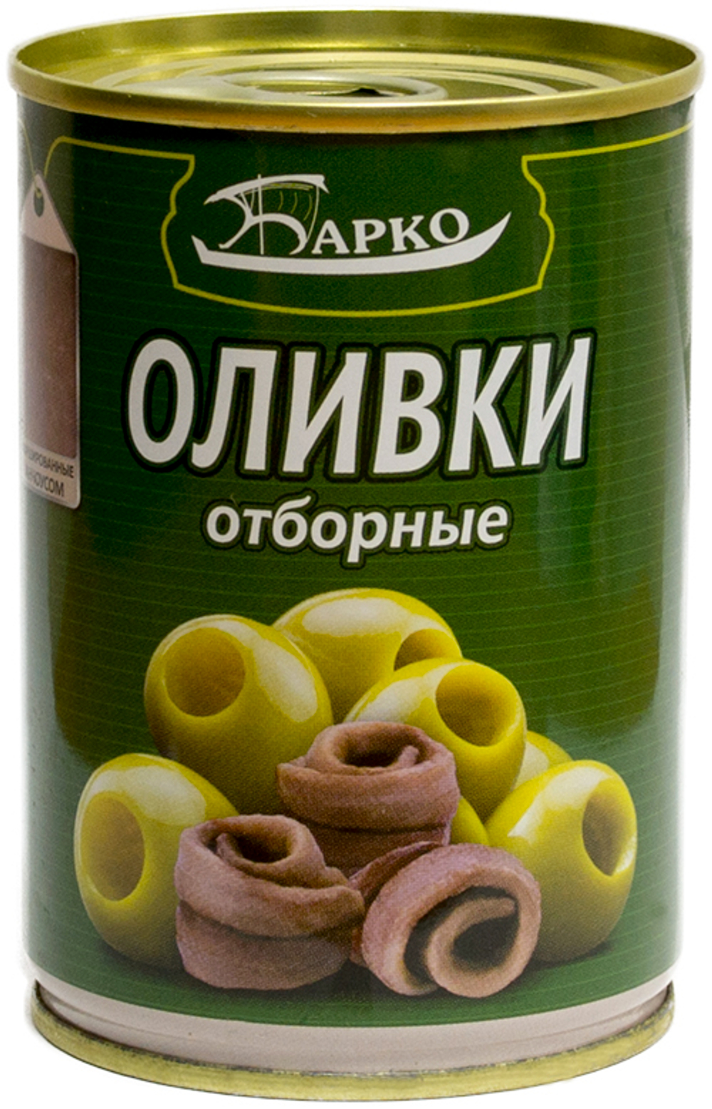 оливки БАРКО фаршированные АНЧОУС 280мл ж/б (1х12)