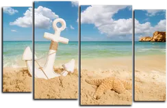 Модульная картина " Якорь на море "