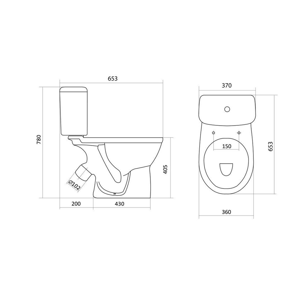 Унитаз-компакт "Бореаль 2РА" а/вспл (кос.вып,нижн.подв,2-кн.арм Уклад,дюро сид.) (Santek)