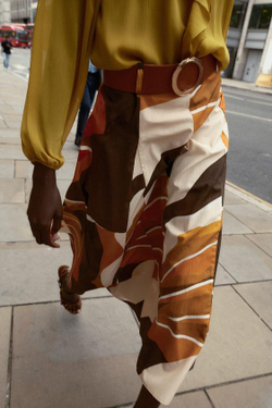 ZARA ЮБКА ИЗ ПОПЛИНА С ПРИНТОМ И РЕМНЕМ, РАЗНОЦВЕТНЫЙ