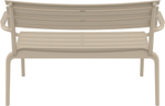 Диван пластиковый двухместный Siesta Contract Paris Lounge, бежевый