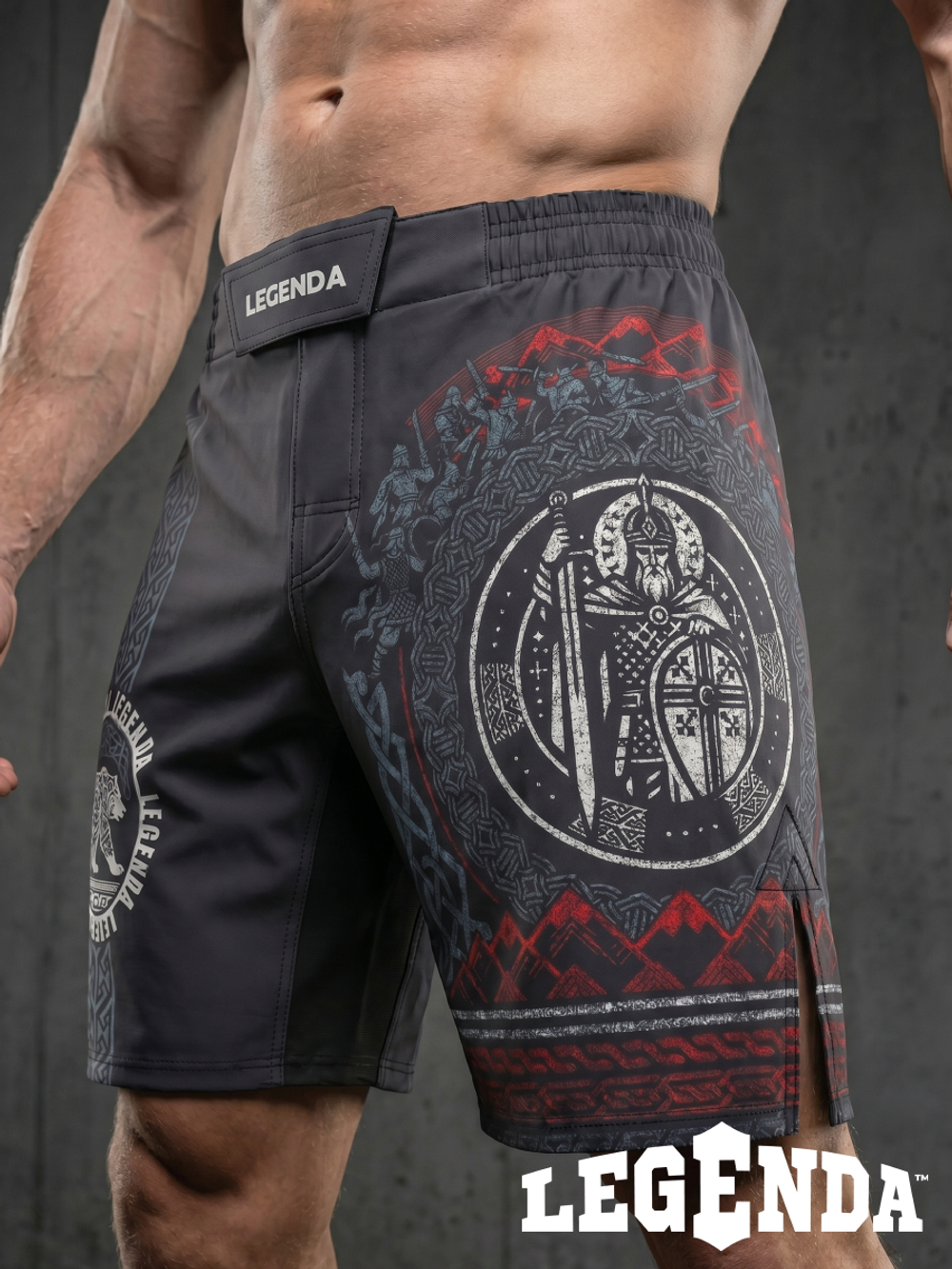 Шорты MMA LEGENDA Варяги 2 черные