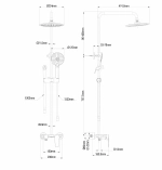 Душевая система с техническим душем WONZON & WOGHAND WW-A30874-MW белый матовый