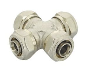 Крестовина обжимная Uni-Fitt для металлопластиковых труб