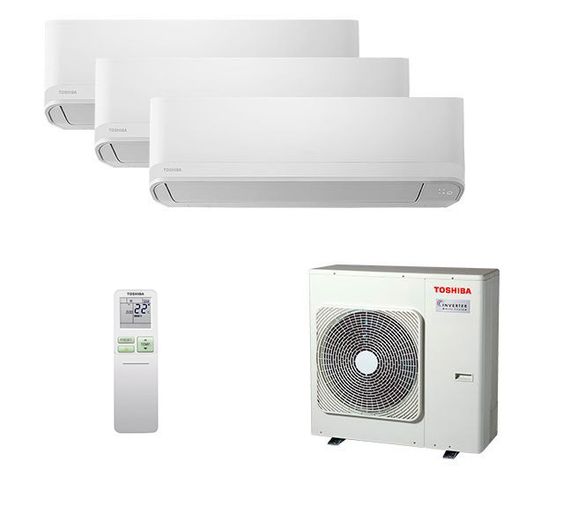 Мультисплит система на 3 комнаты Toshiba RAS-B07CKVG-EE + RAS-B10CKVG-EE x 2 / RAS-3M26G3AVG-E