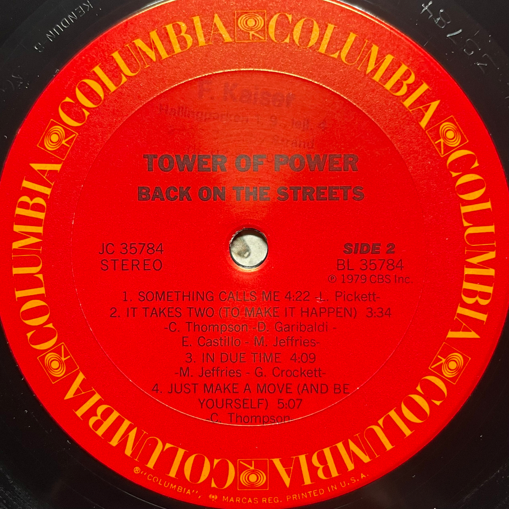 Tower Of Power ‎– Back On The Streets (США 1979г.)