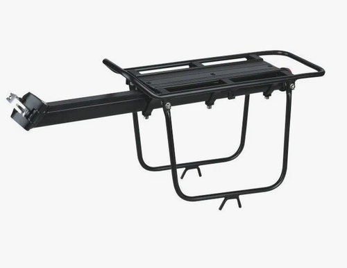 Багажник TRIX задний, консольный, 20"-29", алюминиевый, регулируемый по длине, под сумку-штаны, с быстросъемным креплением за подседельный штырь, черный(20)