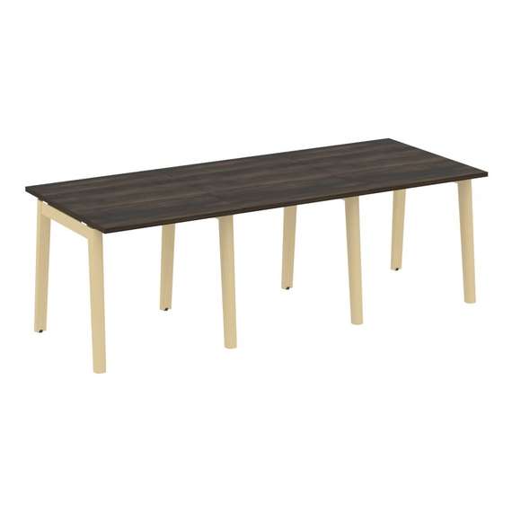 Onix Wood Стол переговорный (3 столешницы) OW.PRG-3.0 Дуб Мали/Дуб Светлый/Металл Белый 2340*980*750