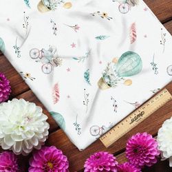 Ткань мембрана зайцы на воздушном шаре