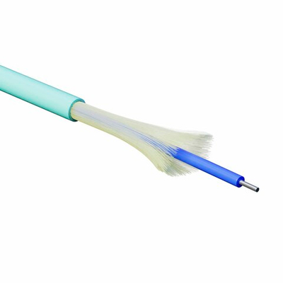 Кабель волоконно-оптический, симплексный, арамидные упрочняющие нити, для внутренней прокладки, нг(А)-HF, 1 ОВ, категория OM3 (G.651.1), 0,18 кН, барабан 2000 м