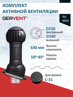 Готовый комплект изолированный серия Twister: PROF-21, Ø 150/160 мм, Gervent