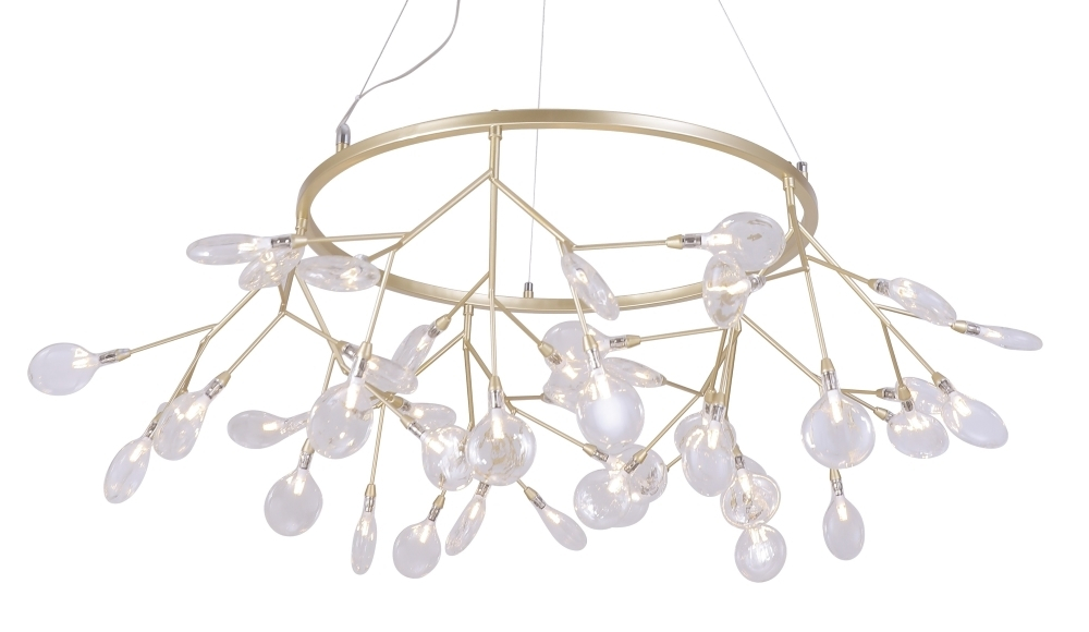 Подвесной светильник Crystal Lux EVITA SP45 D GOLD/TRANSPARENT