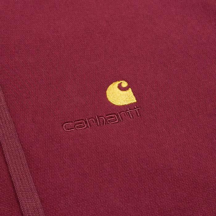 Толстовка мужская Carhartt WIP Hooded American Script артикул:I028279_malbec - купить в магазине Дайс