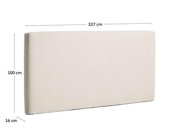 Изголовье Blok цвета экрю со съемным чехлом для кровати шириной до 180 см