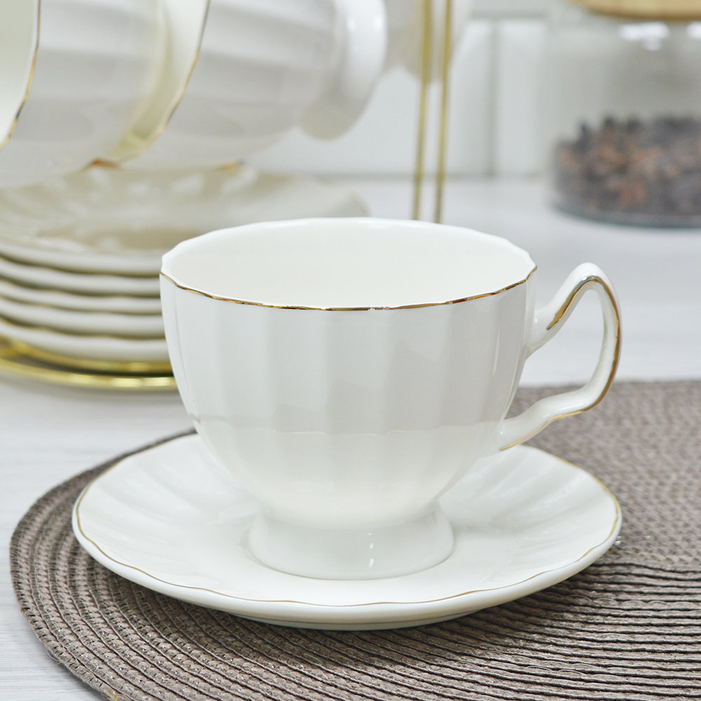 Чайный набор 12 предметов 250мл на подставке "Пломбир" (100378)