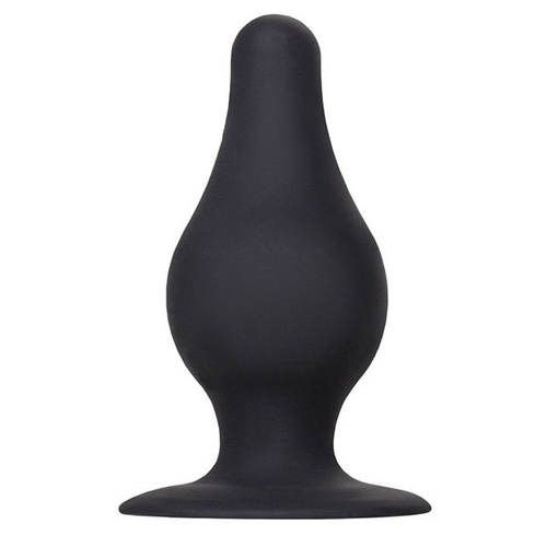 Черная анальная втулка 11см Erotist Toys Anal Plug Spade Size L