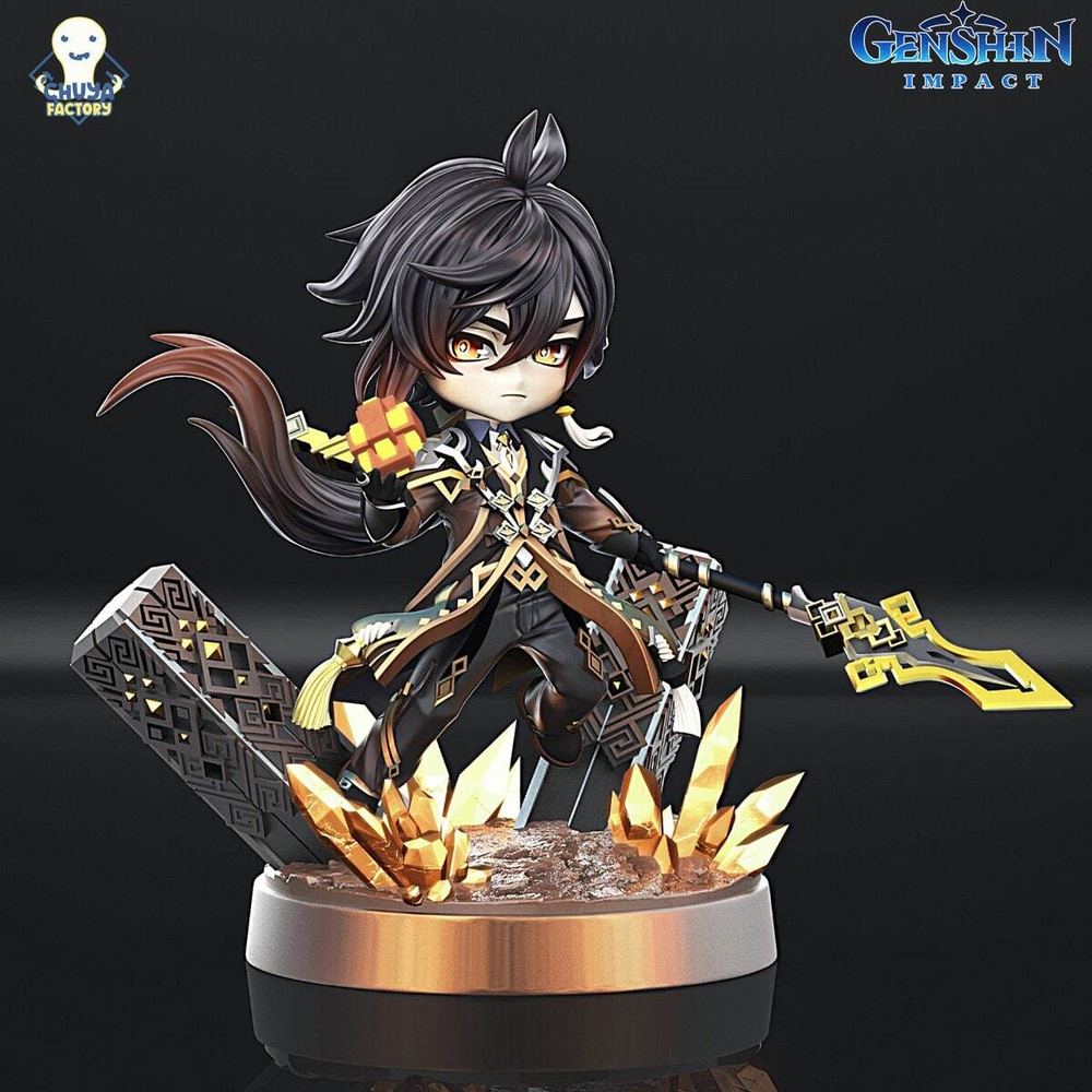 Zhongli Genshin Impact Фигурка Чиби