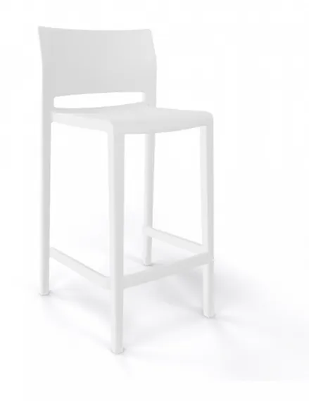 Полубарный стул Bakhita 66 см, белый