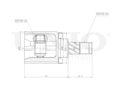 ШРУС внутренний UNIO CVJ-30035