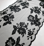 Вышивка на сетке чёрная К161