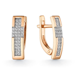 Ефимов Серьги "Бриллиантовое начало" золото 585 с натуральными природными бриллиантами