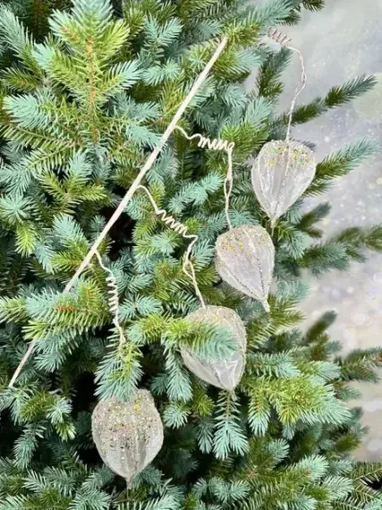 Ветвь Физалис шампань 69 см., 1 шт., Christmas DeLuxe (86672)