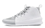 Under Armour Jet mid-cut actual combat basketball shoes men's gray and white