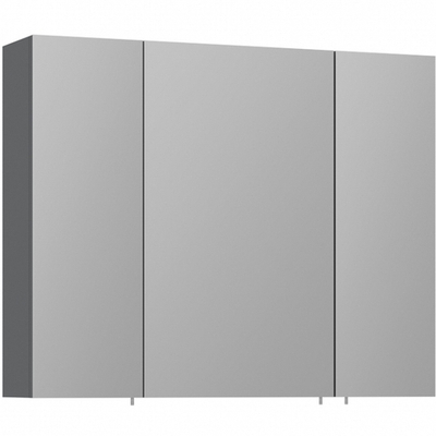 Зеркальный шкаф Orka Likya 80 3001088 с подсветкой Антрацит матовый