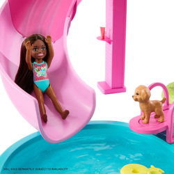 Игровой набор бассейн с 6 игровыми зонами Barbie Basen, JKG83