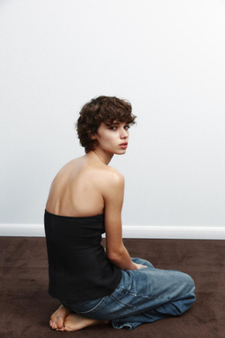 ZARA ТОП-БАНДО В СТИЛЕ ИНТЕРЛОК, ЧЕРНЫЙ