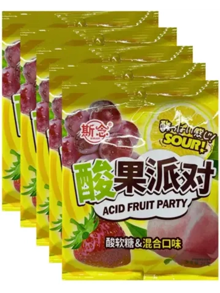 Кислые конфеты фруктовый микс 20 г * 5 шт