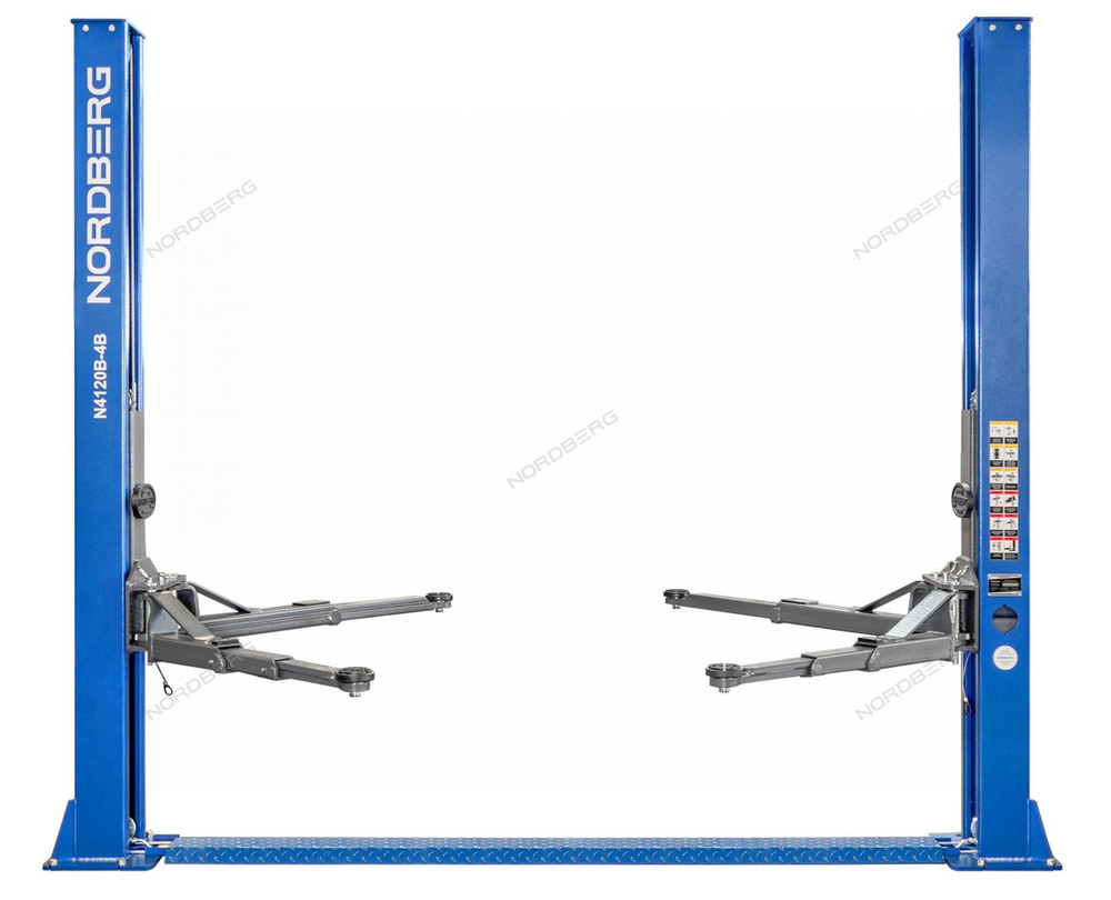 Подъемник двухстоечный 4 т, 380 В, синий NORDBERG N4120B-4B_3+2_380