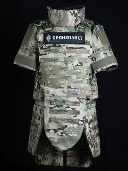 Жилет М2 + напашник, плечи, пояс, бёдра, пятиточечник + защитные вставки СВМПЭ Бр1, С2