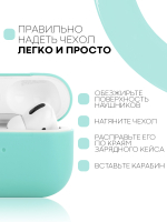Чехол КАРТОФАН для Apple AirPods Pro (арт. AIRPRO-SLIM-SILICON-MINTGREEN)