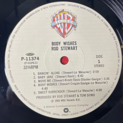 Винтажная виниловая пластинка LP Rod Stewart Body Wishes (Japan 1983) (Obi) Sweet Surrender