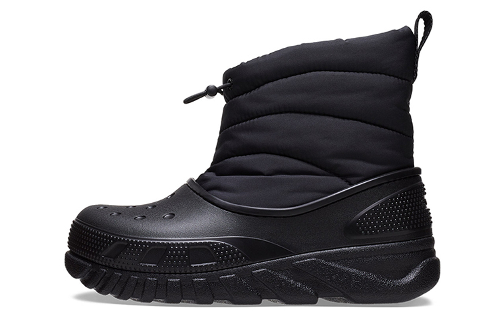 Crocs Crocs worm gear warm boots short tube snow boots men and women the same style black