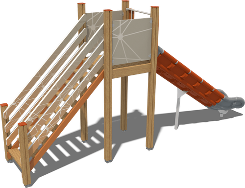 Горка Борей (стойки дуб, паттерн Vector)