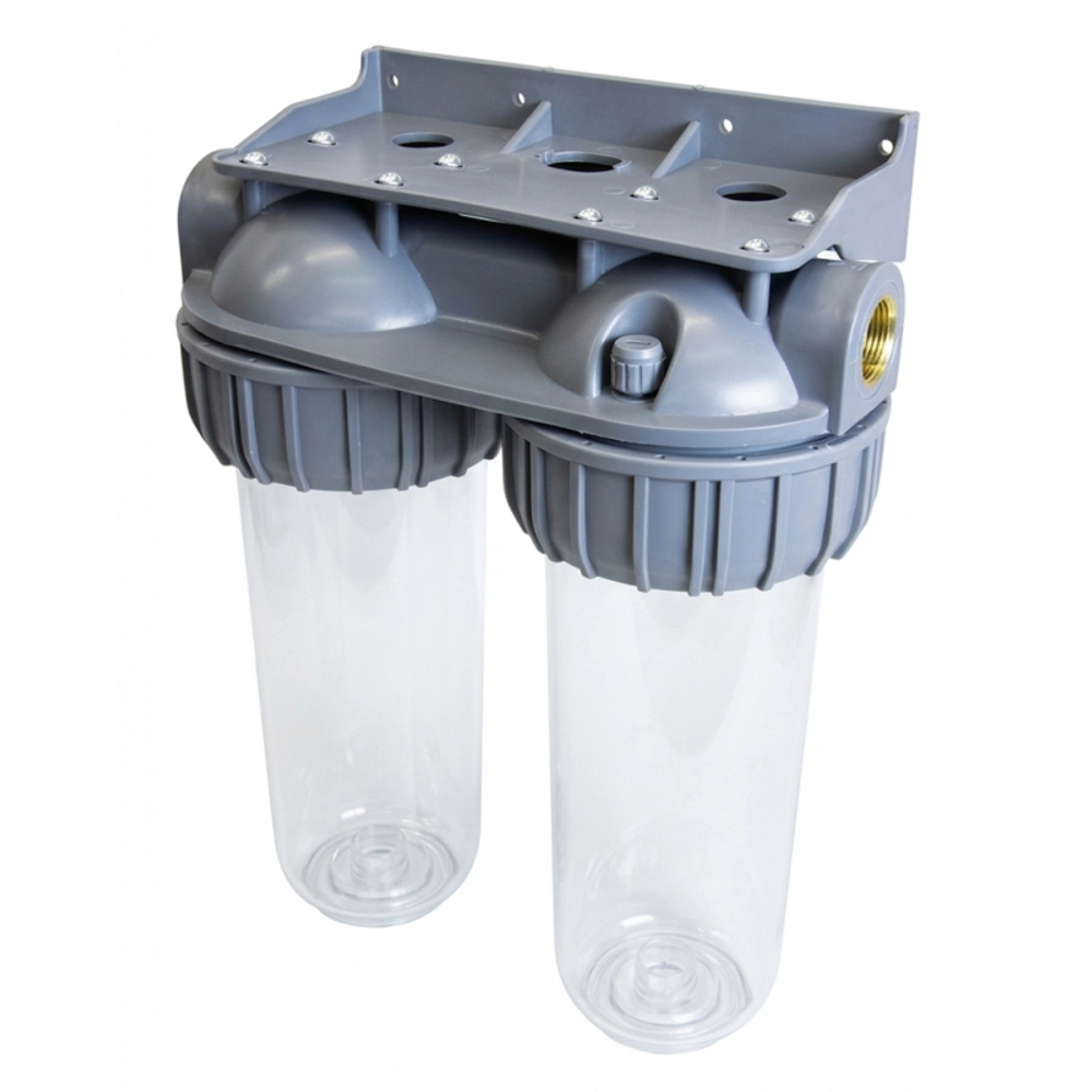 Магистральный фильтр 3/4" прозр. 10" (двойной) VRT