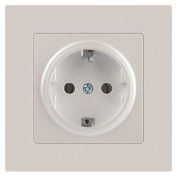 Розетка Intro Accent 6-202-06 2P+E Schuko 16А-250В IP20 СУ AL/CU перламутр