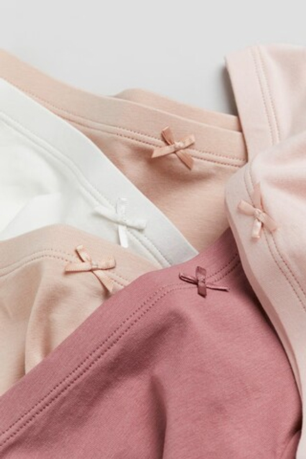 H&M Набор из десяти хлопковых трусиков, темно-розовый