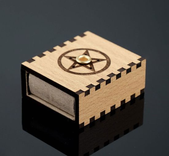 Набор ларец желаний "Снятие порчи и сглаза" со свечками, 5,2х4,5х2 см