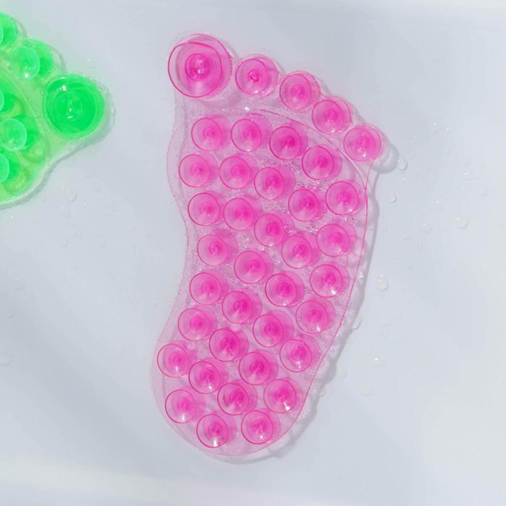 Мини-коврик для ванны "Нога", 12х11см, цвет МИКС 471352