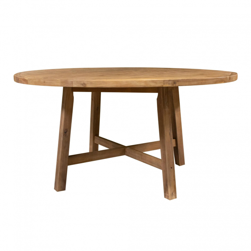 Стол деревянный обеденный Tagliamento Rimini Ø150, натуральный