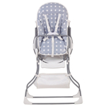 Стульчик для кормления Polini kids 252 Звезды, серый-белый 0002135-16