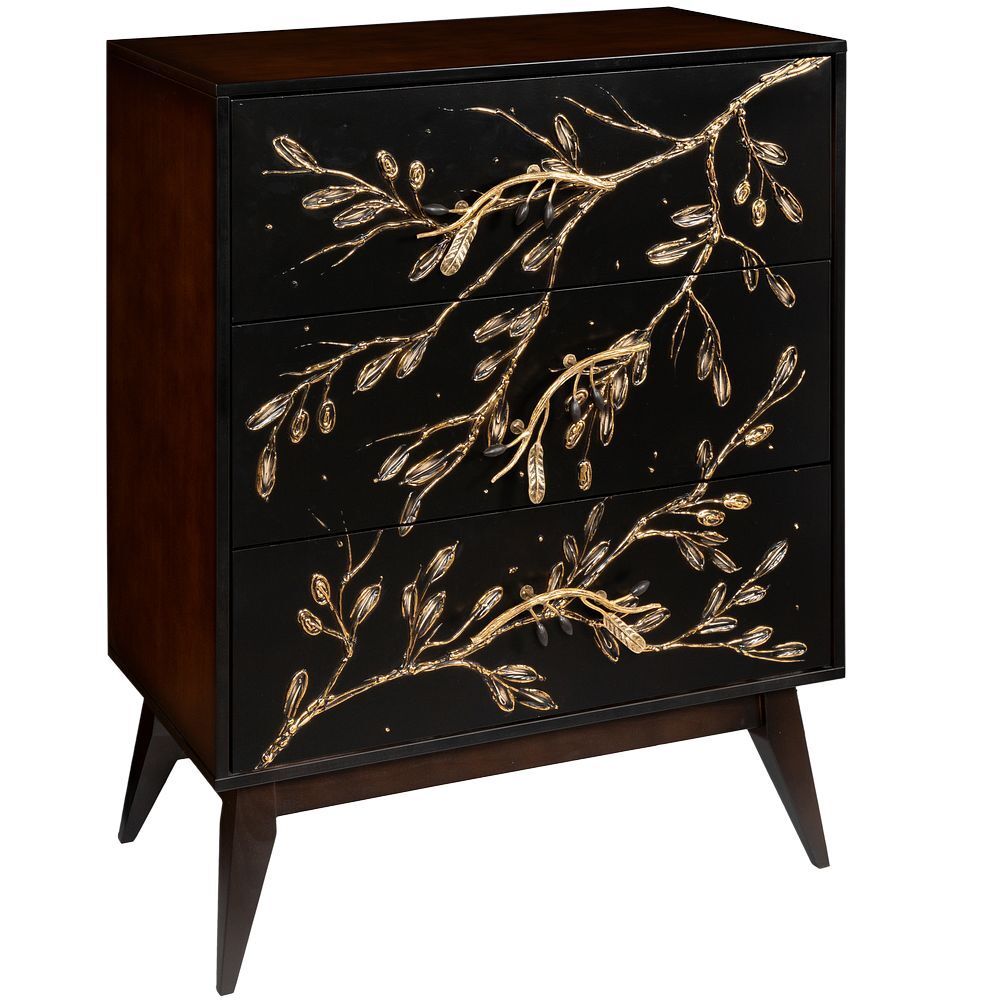 Ручка мебельная скоба Oliva Branch (Олива Бранч) левая Амбер