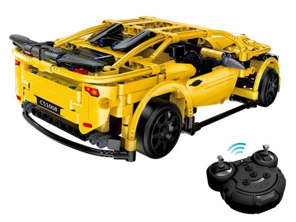 Р/У конструктор CaDA C51008W спортивная машина 419 деталей, радиоуправляемая, интерактивная, для детей