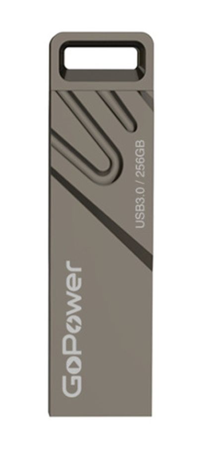 Флеш-накопитель GoPower TITAN 256GB USB3.0 металл черный графит